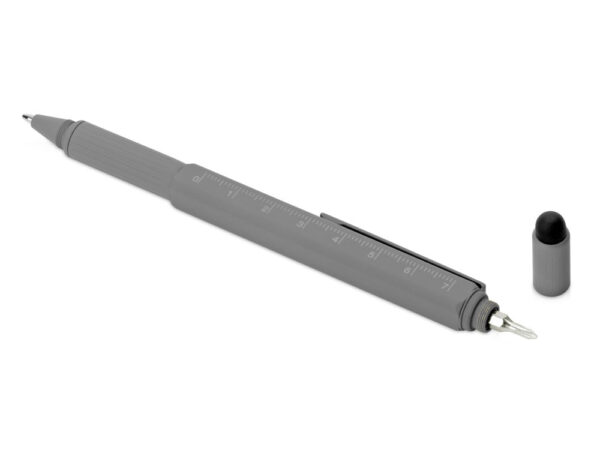 Ручка-стилус металлическая шариковая «Tool» с уровнем и отверткой 4