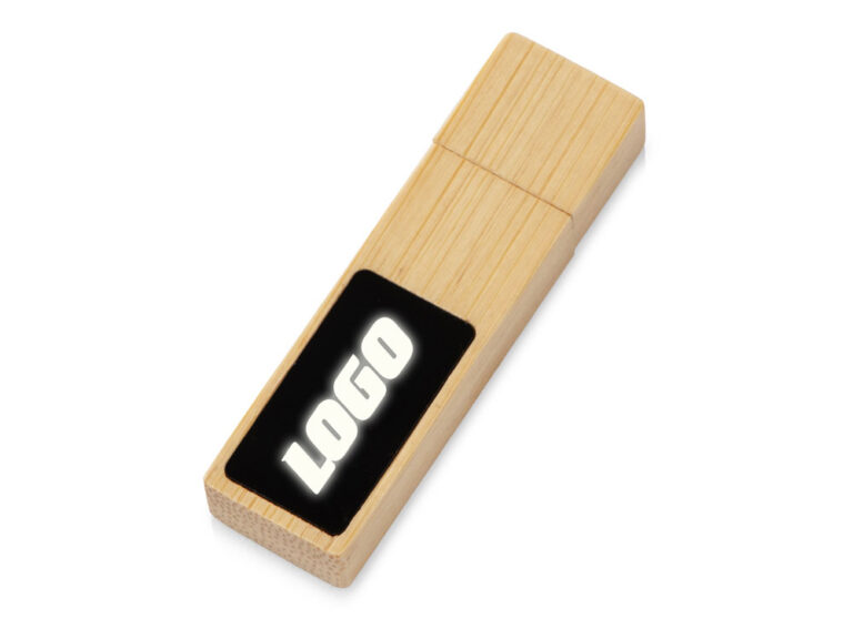 USB 2.0- флешка на 32 Гб c подсветкой логотипа «Bamboo LED» 697