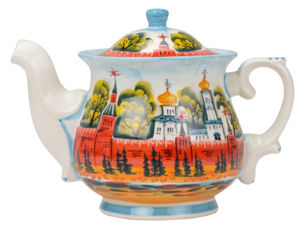 Подарочный набор «Кремлевский»: кукла на чайник, чайник заварной с росписью, чай травяной 4