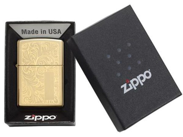 Зажигалка ZIPPO Venetian® с покрытием High Polish Brass 4