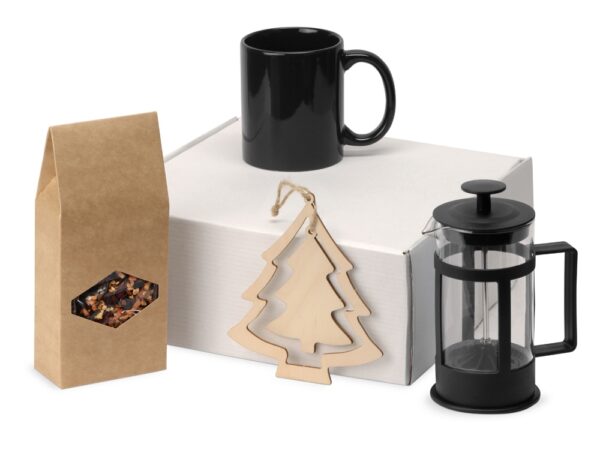 Подарочный набор с чаем, кружкой и френч-прессом «Чаепитие» 1