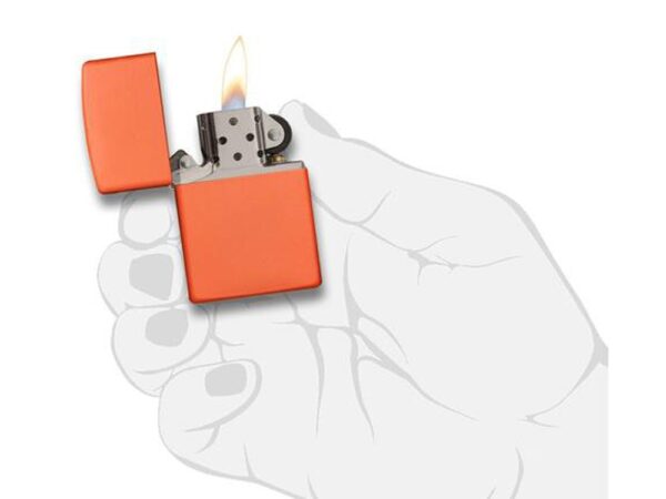 Зажигалка ZIPPO Classic с покрытием Orange Matte 5