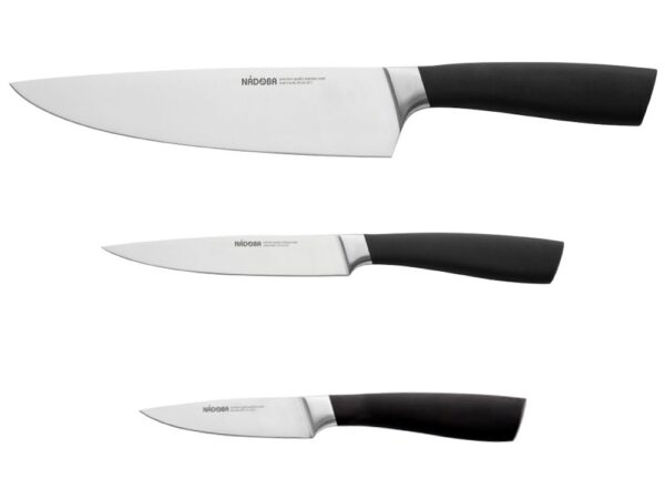 Набор из 3 кухонных ножей в универсальном блоке «UNA» 10