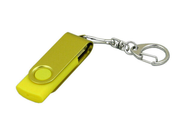 USB 3.0- флешка промо на 32 Гб с поворотным механизмом и однотонным металлическим клипом 1