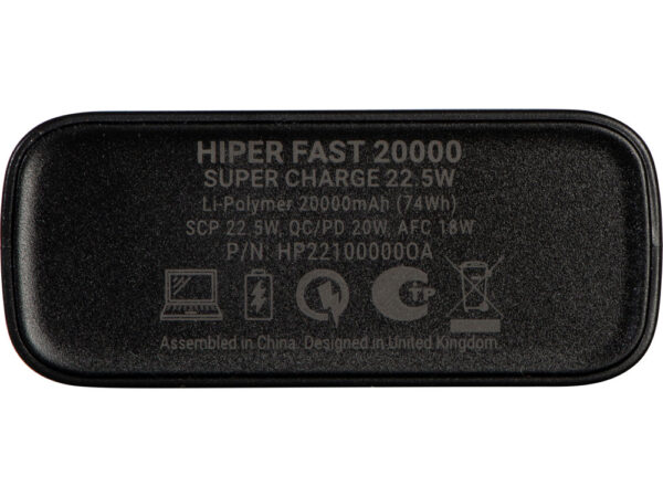 Портативный внешний аккумулятор «FAST», 20000 mAh 6