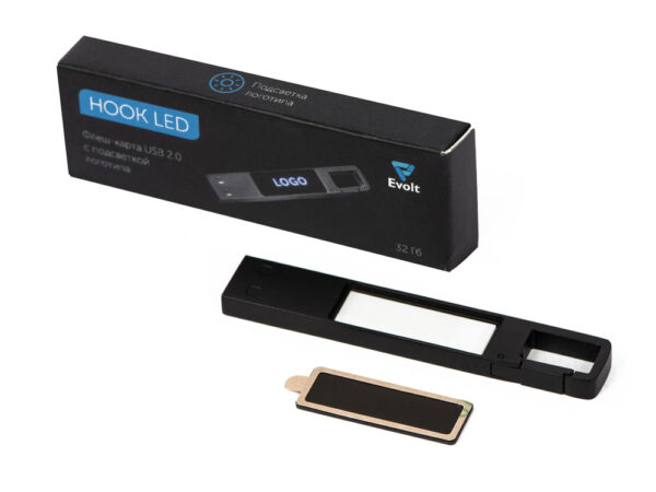 USB 2.0- флешка на 32 Гб c подсветкой логотипа «Hook LED» 9