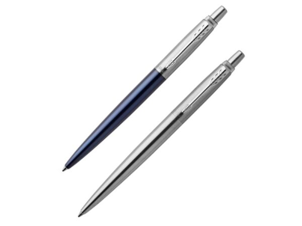 Набор из 2х ручек в подарочной коробке: Parker «Jotter Essential, Royal Blue CT и Parker Jotter Essential, St. Steel СT» 2