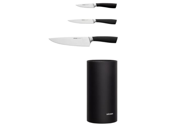 Набор из 3 кухонных ножей в универсальном блоке «UNA» 2