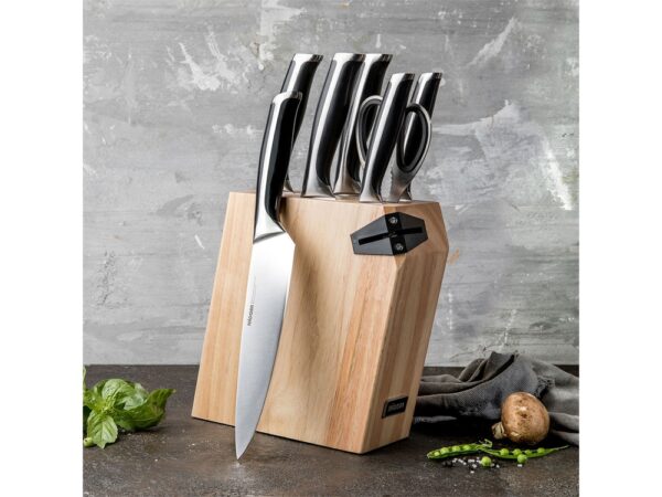 Набор из 5 кухонных ножей, ножниц и блока для ножей с ножеточкой «URSA» 6