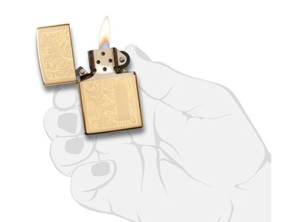 Зажигалка ZIPPO Venetian® с покрытием High Polish Brass 3