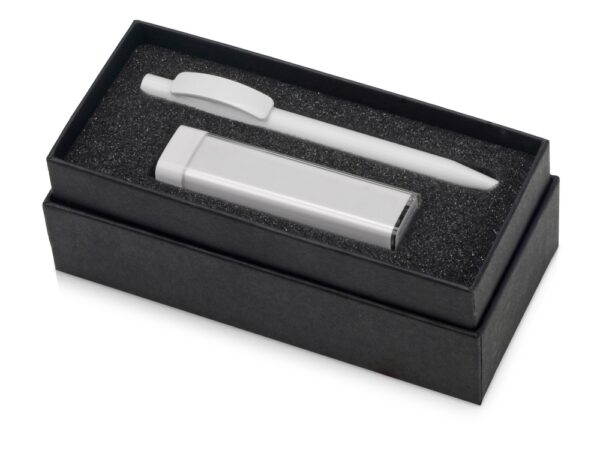 Подарочный набор White top с ручкой и зарядным устройством 2