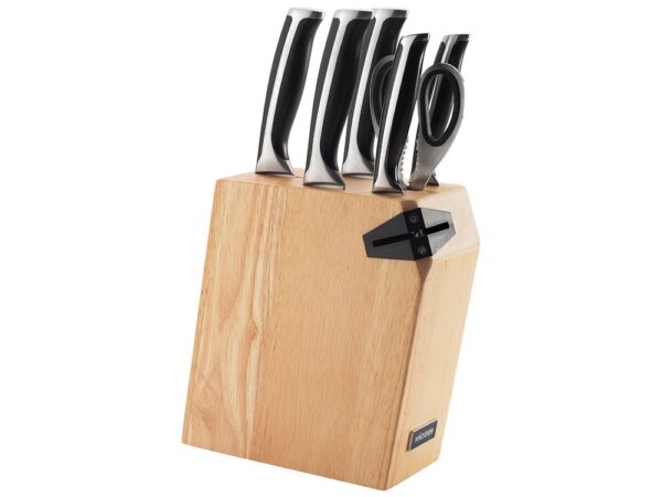 Набор из 5 кухонных ножей, ножниц и блока для ножей с ножеточкой «URSA» 1