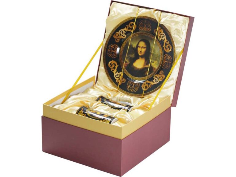 Подарочный набор «Мона Лиза»: блюдо для сладостей, две кружки 5