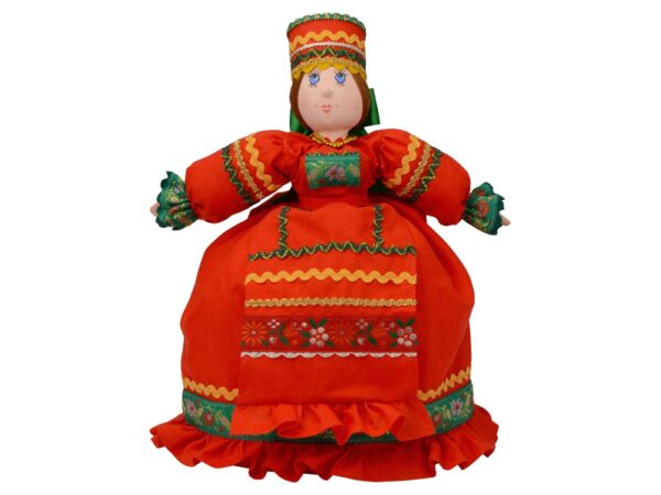 Подарочный набор «Кремлевский»: кукла на чайник, чайник заварной с росписью, чай травяной 2
