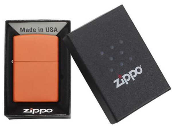 Зажигалка ZIPPO Classic с покрытием Orange Matte 6
