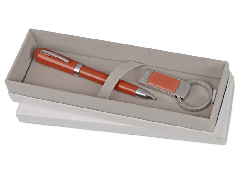 Подарочный набор: брелок с USB-флешкой на 4 Гб, ручка шариковая 27