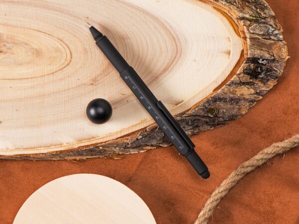 Ручка-стилус металлическая шариковая «Tool» с уровнем и отверткой 9