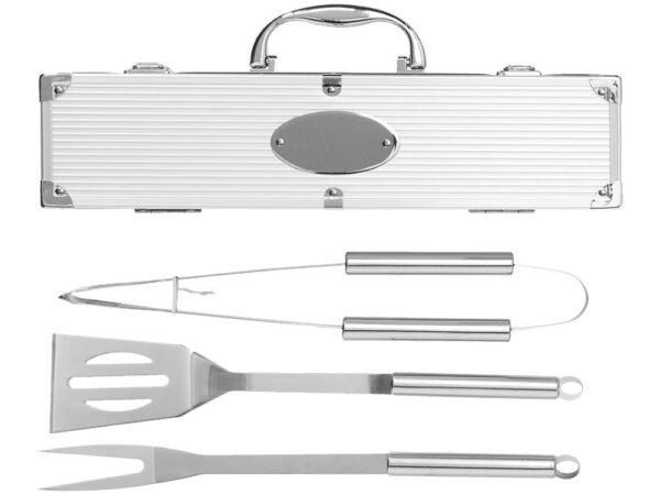 Набор для барбекю в кейсе: лопатка, щипцы, вилка «Salvy» 3