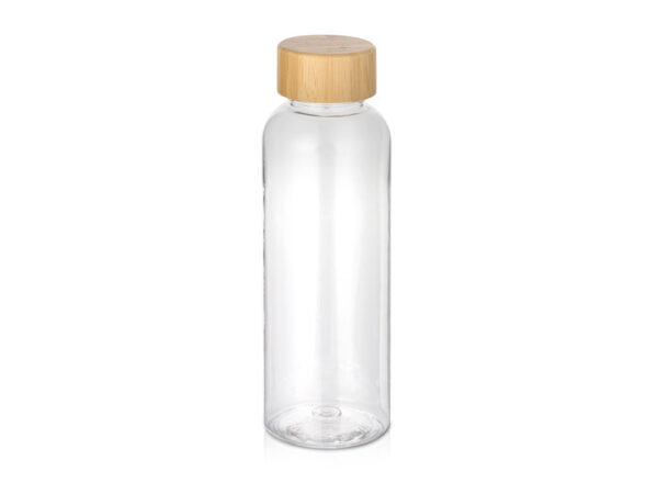 Бутылка из переработанного пластика rPET «Kato Bamboo» с бамбуковой крышкой, 500 мл 1