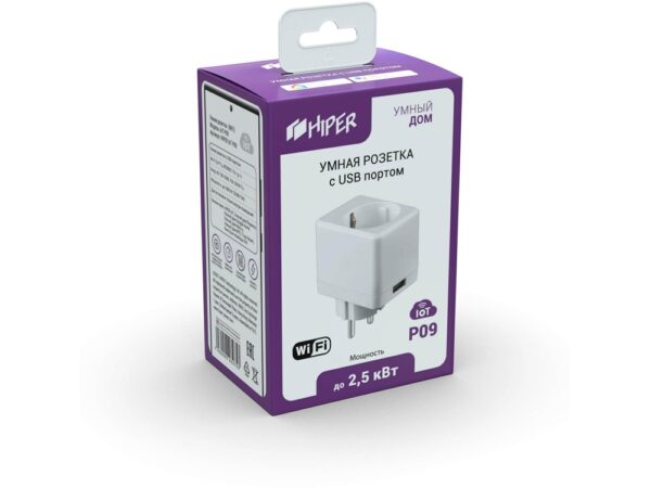 Умная розетка с USB портом «IoT P09» 2