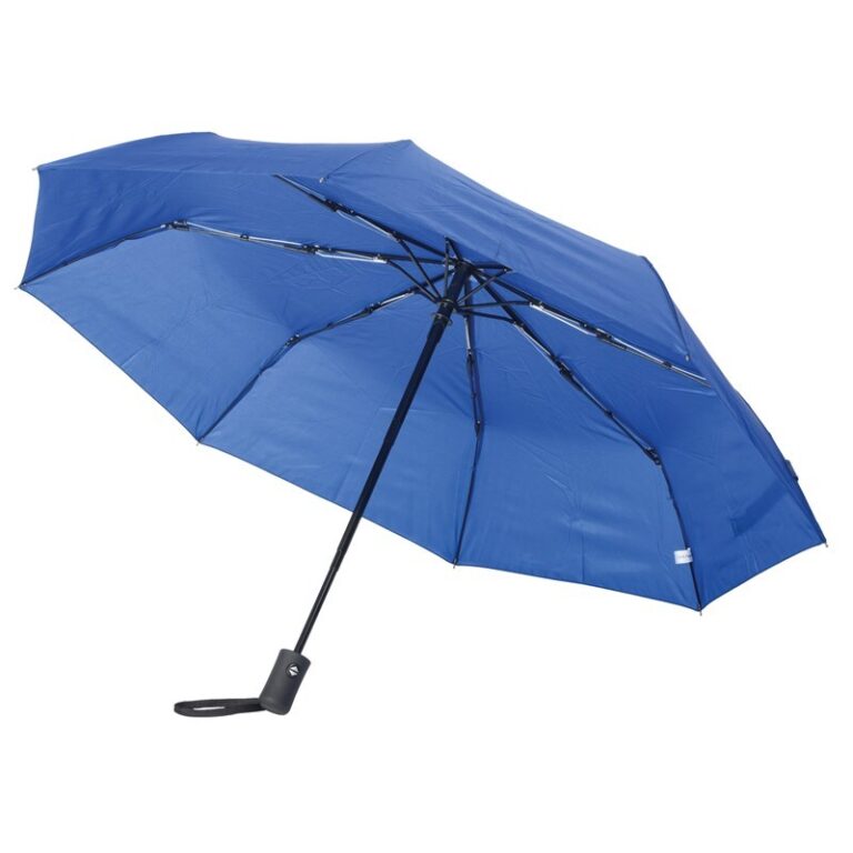 Ветроустойчивый складной зонт-автомат PLOPP Синий 23