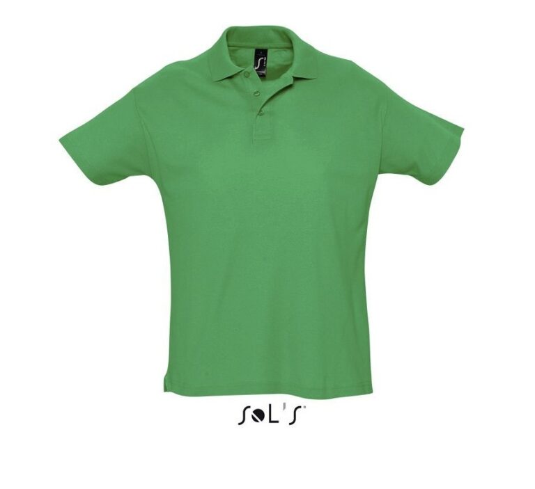 Поло SUMMER II, 100% хлопок, 170 грамм. Зелёный S 11