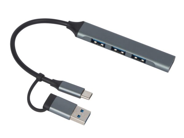 USB-хаб «Link» с коннектором 2-в-1 USB-C и USB-A, 2.0/3.0 1