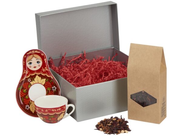Подарочный набор: чайная пара, чай Глинтвейн 1