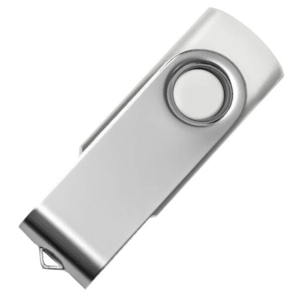USB flash-карта "Dot" (8Гб), белый, 5,8х2х1,1см,пластик металл 1