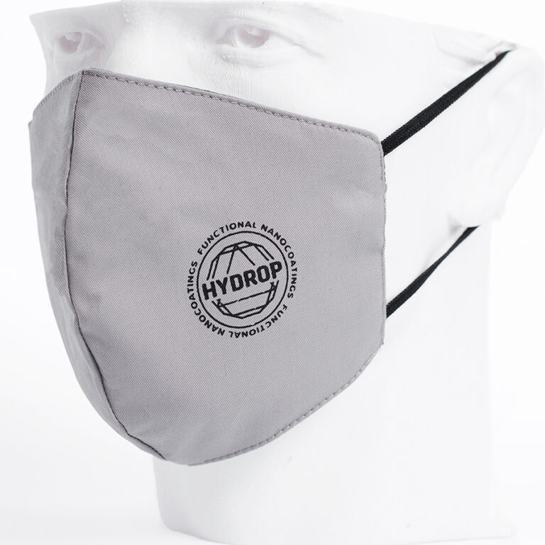 Бесклапанная фильтрующая маска RESPIRATOR 800 HYDROP серая с логотипом в фирменном пакете 33