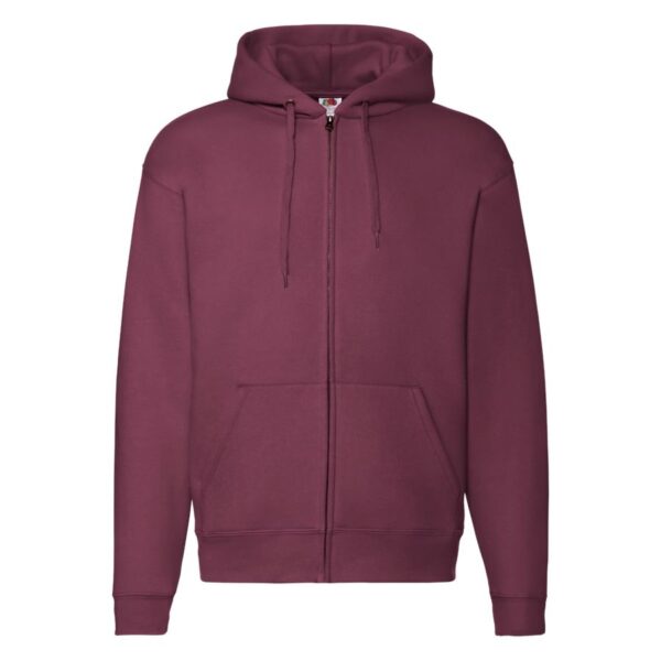 Толстовка "PREMIUM HOODED SWEAT JACKET", бордовый_L, 70% х/б, 30% п/э, 260 г/м2 1