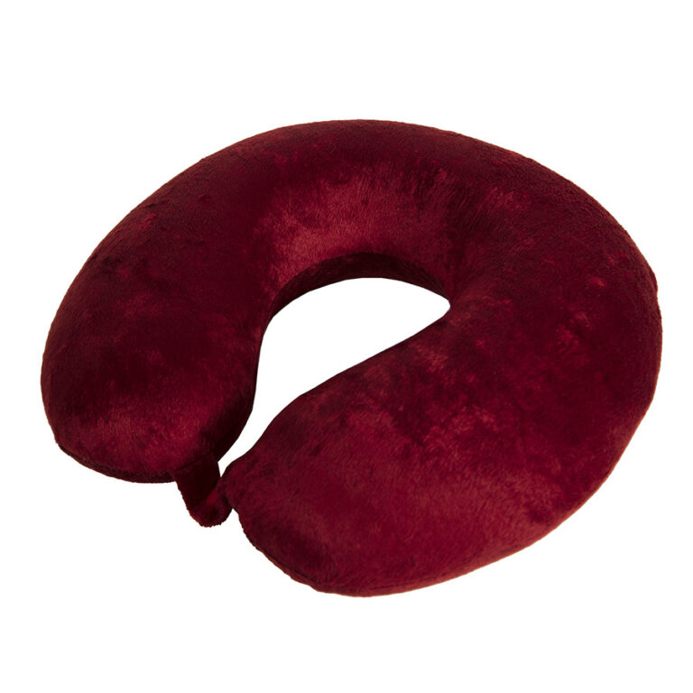 Подушка дорожная "SOFT"; memory foam, микрофибра, красный 31