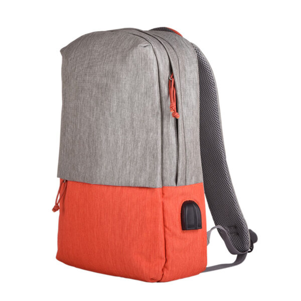 Рюкзак "Beam", серый/оранжевый, 44х30х10 см, ткань верха: 100% полиамид, подкладка: 100% полиэстер 1
