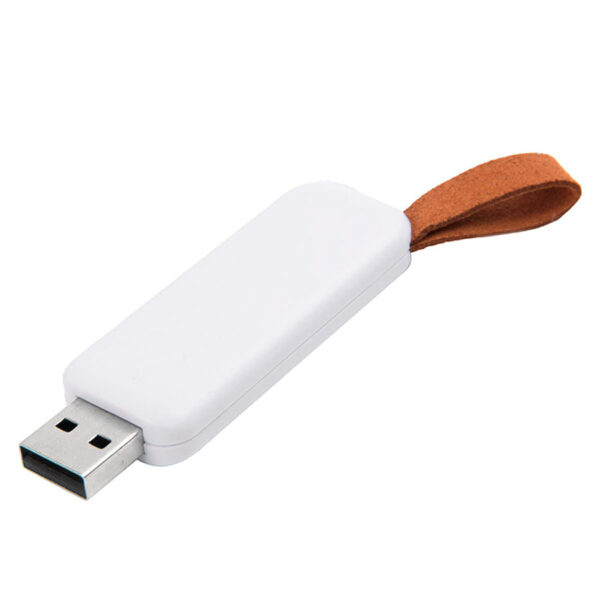 USB flash-карта STRAP (16Гб), белый, 5,6х2,3х0,8см, пластик 1