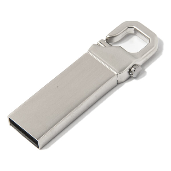 USB flash-карта CARABINE (8Гб), серебристая, 4,8х1,5х0,5 см, металл 1