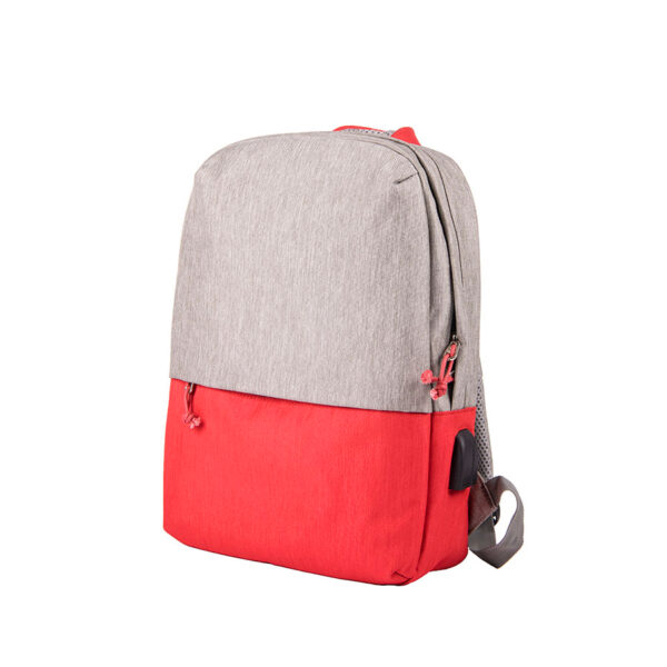 Рюкзак "Beam mini", серый/красный, 38х26х8 см, ткань верха: 100% полиамид, под-ка: 100% полиэстер 1