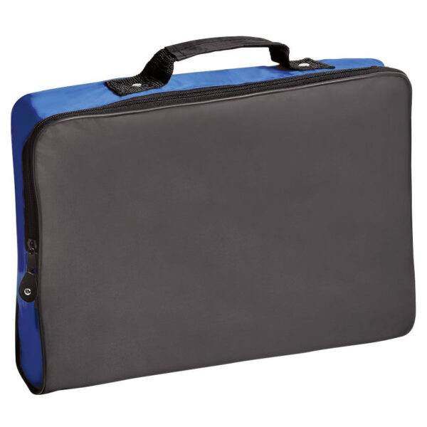 Конференц-сумка "Folder"; черный с синим; 39,5х30х5 см; полиэстер; шелкография 1