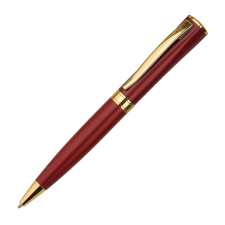 WIZARD GOLD , ручка шариковая, бордовый/золотистый, металл 27