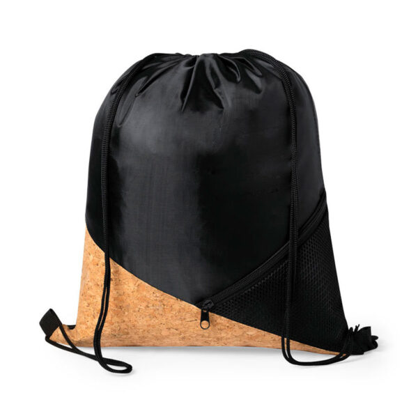 Рюкзак "Flicken", черный, 34x42 см, осн ткань: 100% полиэстер 210D, доп.ткань100% пробка 1