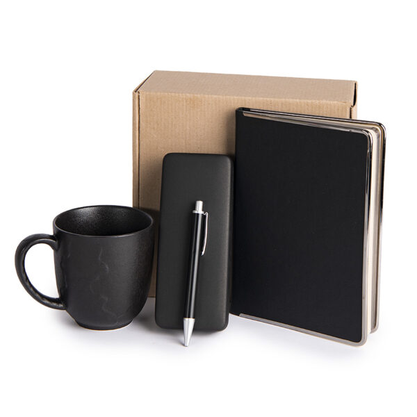 Набор подарочный AUTOGRAPH: кружка, ежедневник, ручка, футляр для ручки, стружка, коробка, черный 1