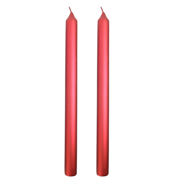 Свечи подарочные, 2 шт, красный, воск, 30 см 1