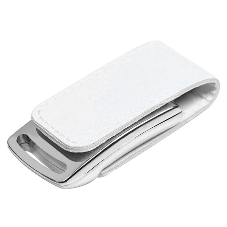 USB flash-карта "Lerix" (8Гб), белый, 6х2,5х1,3см, металл, искусственная кожа 23