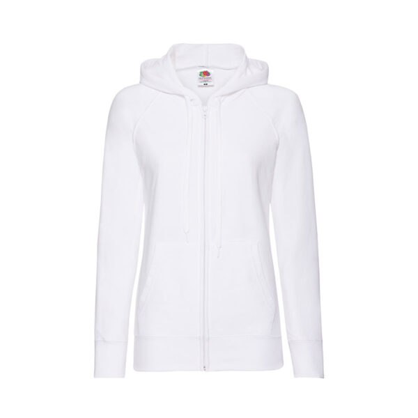 Толстовка без начеса "Ladies Lightweight Hooded Sweat", белый, S, 80% х/б 20% полиэстер, 240 г/м2 1