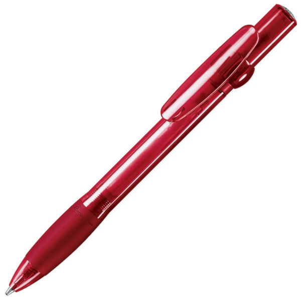 ALLEGRA LX, ручка шариковая с грипом, прозрачный красный, пластик 1
