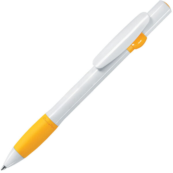 ALLEGRA, ручка шариковая, желтый/белый, пластик 1