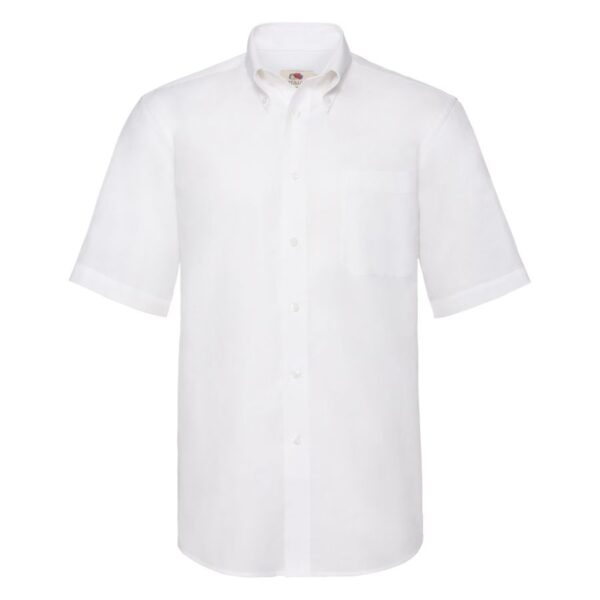 Рубашка "Short Sleeve Oxford Shirt", белый_S, 70% х/б, 30% п/э, 130 г/м2 1