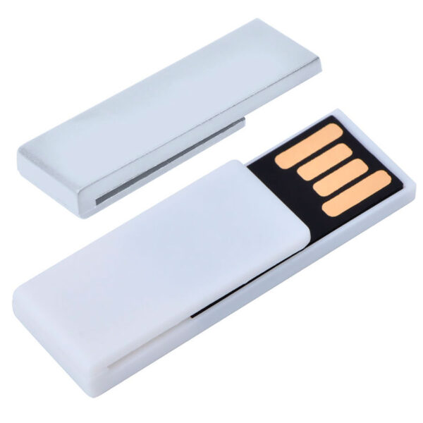 USB flash-карта "Clip" (8Гб),белая,3,8х1,2х0,5см,пластик 1