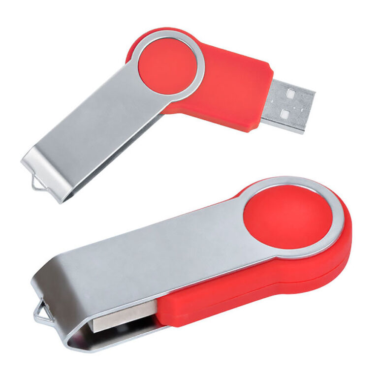 USB flash-карта "Swing" (8Гб),красная,6х2,3х1см,металл,пластик 5