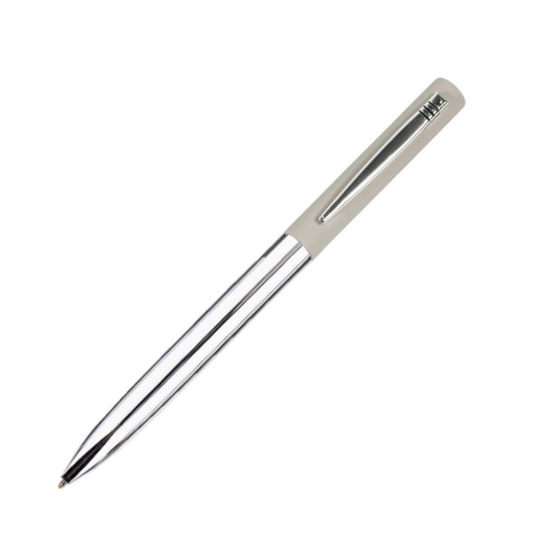 CLIPPER, ручка шариковая, бежевый/хром, металл, покрытие soft touch 1