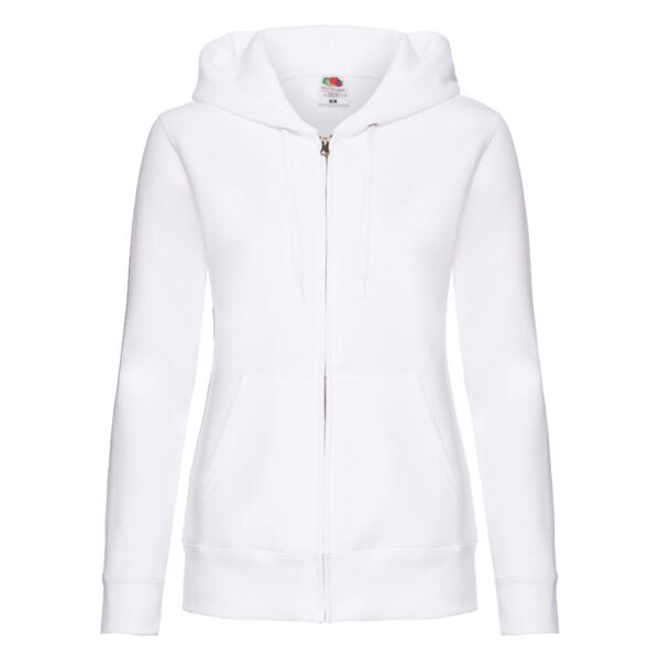 Толстовка "Lady-Fit Hooded Sweat Jacket", белый_XS, 75% х/б, 25% п/э, 280 г/м2 1